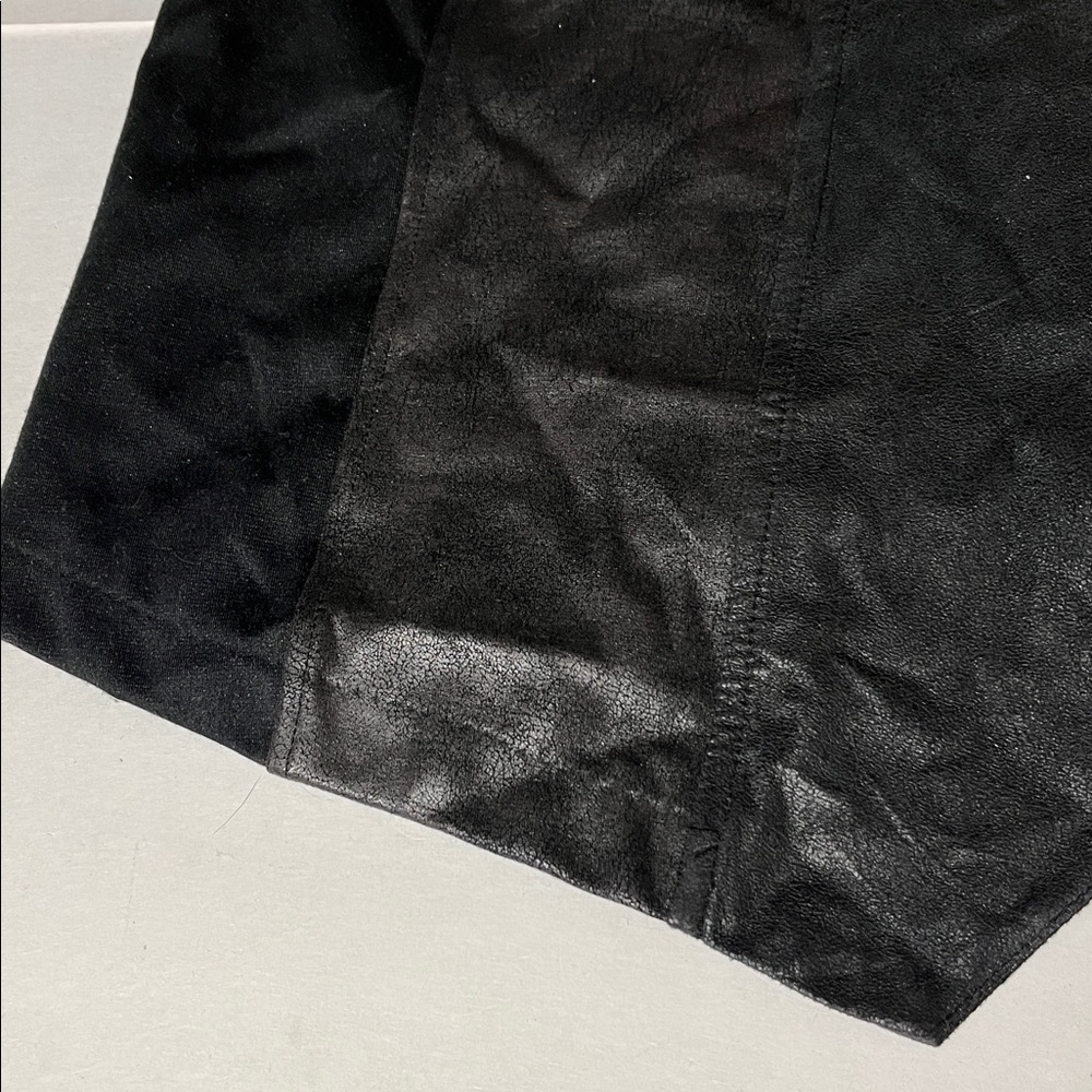 Style & Co Vegan Leather Shacket Light Jacket Blazer sz XL Black Gunmetal Bronze - Picture 7 of 7